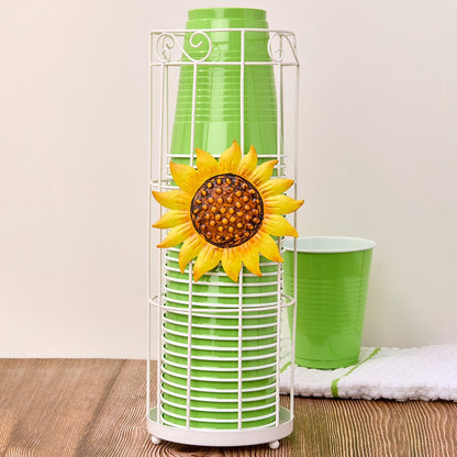 Decorative Plastic Cup Holder with Interchangeable Icons