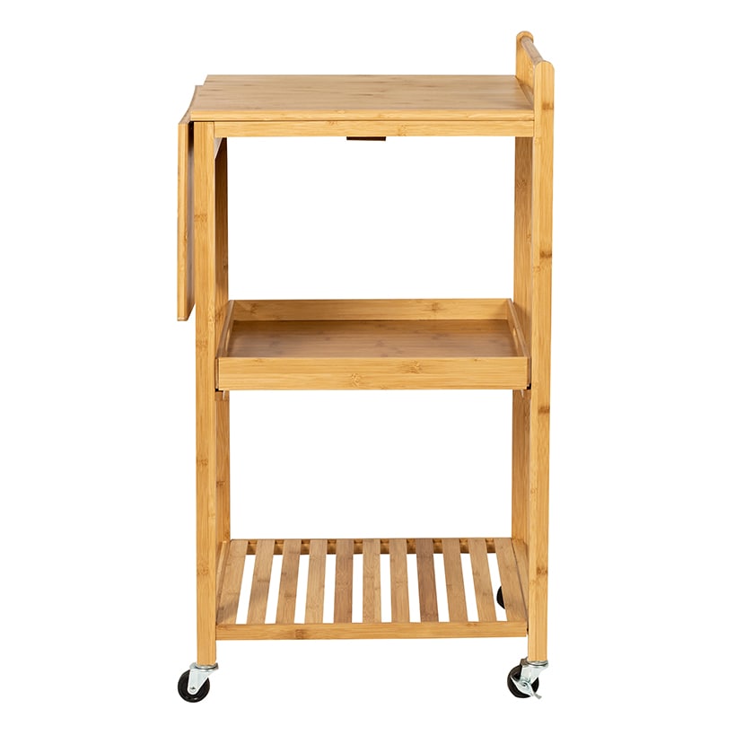 Kitchen Cart with Drop-Leaf Bamboo