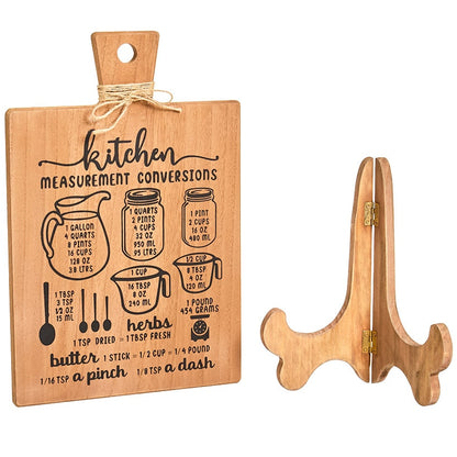 Cookbook Holder & Stand with Kitchen Conversions Chart