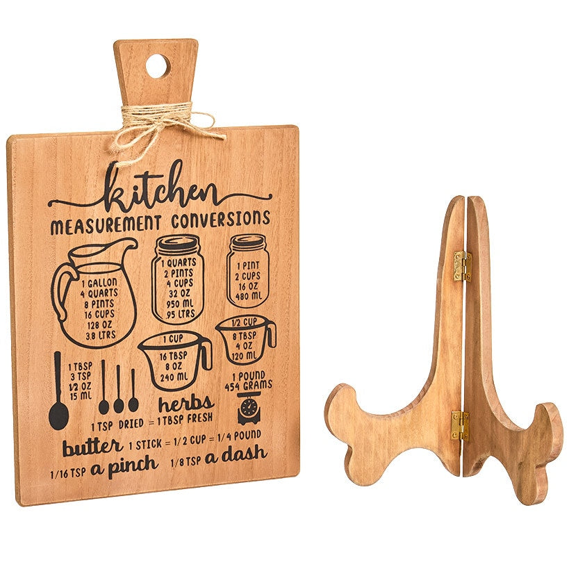 Cookbook Holder & Stand with Kitchen Conversions Chart