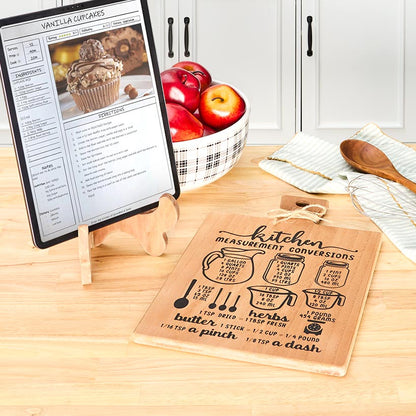 Cookbook Holder & Stand with Kitchen Conversions Chart
