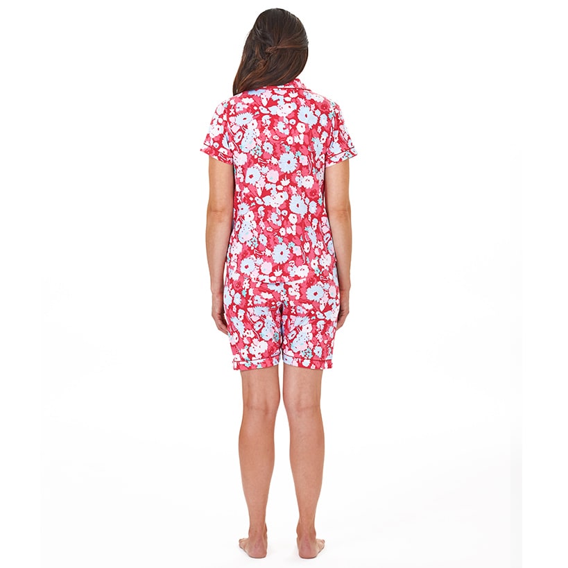 Knit Floral Print Bermuda Pajama Sets