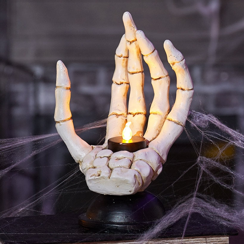 Skeleton Hands LED Tealight Holders