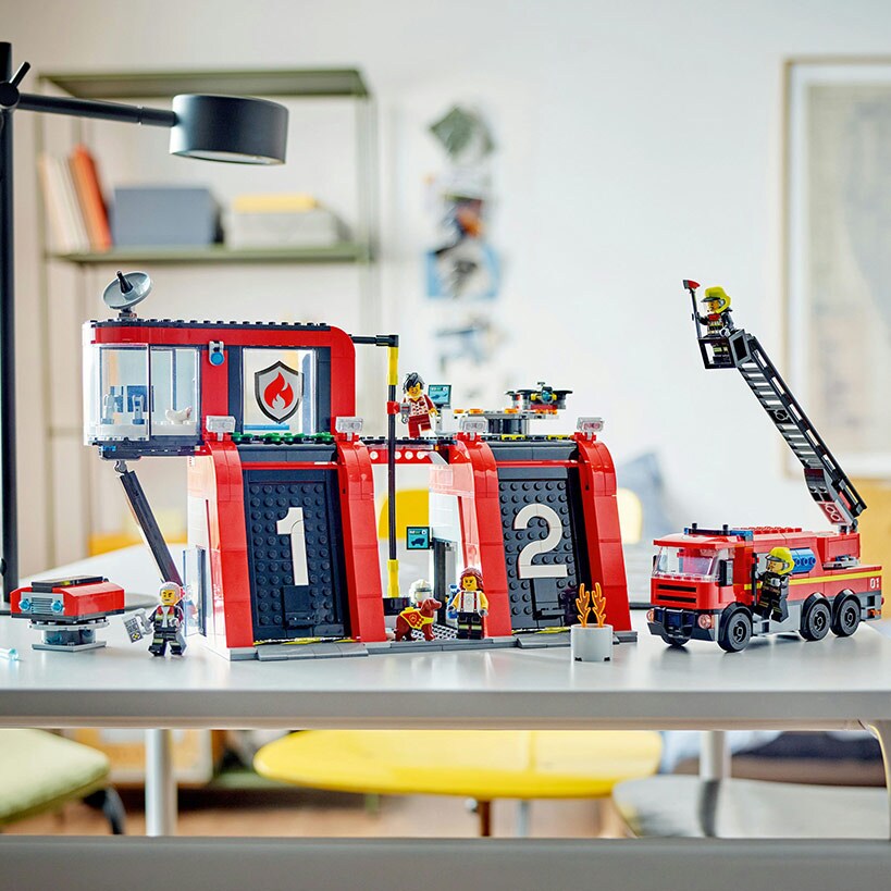 LEGO® City Fire Station with Fire Truck Playset