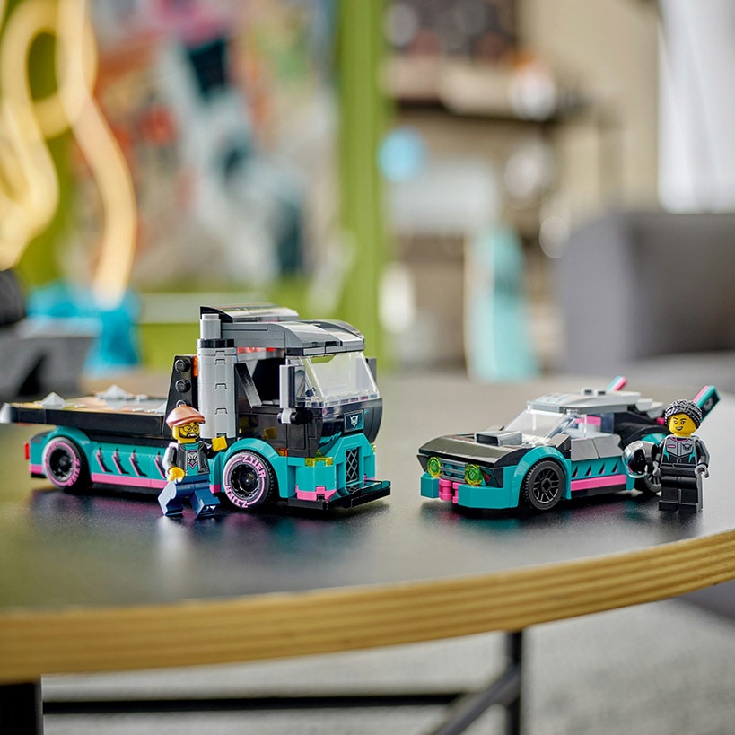 LEGO® City Race Car and Car Carrier Truck Building Toy
