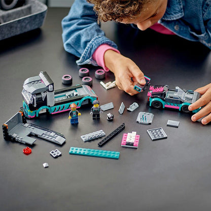 LEGO® City Race Car and Car Carrier Truck Building Toy