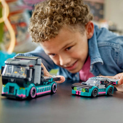 LEGO® City Race Car and Car Carrier Truck Building Toy
