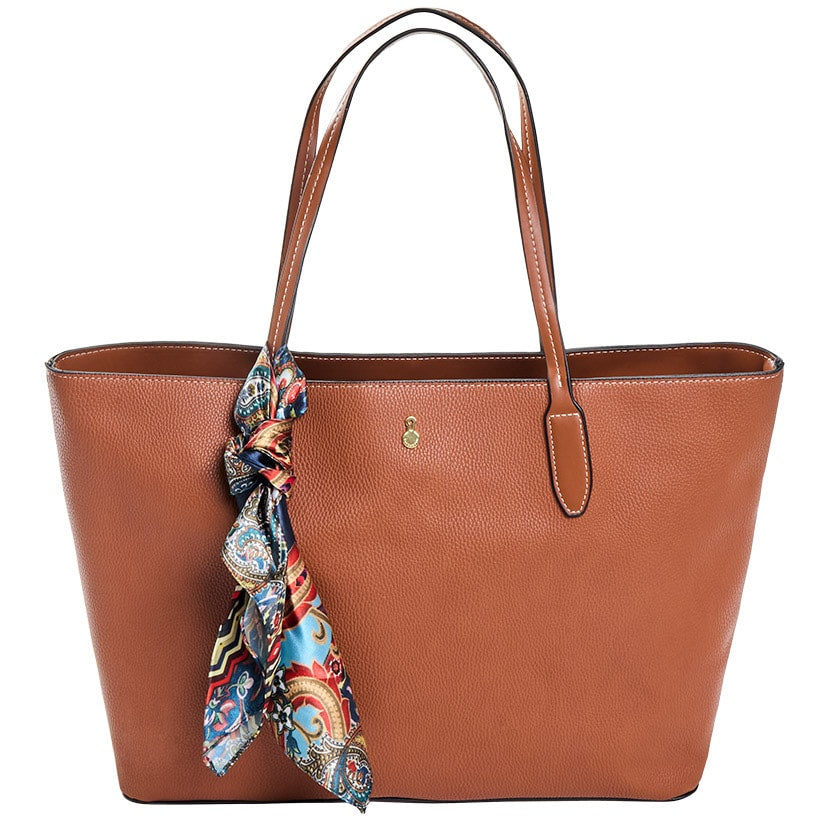 London Fog Cognac Stafford Tote