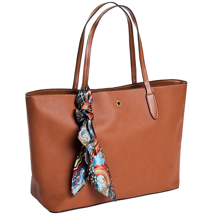 London Fog Cognac Stafford Tote