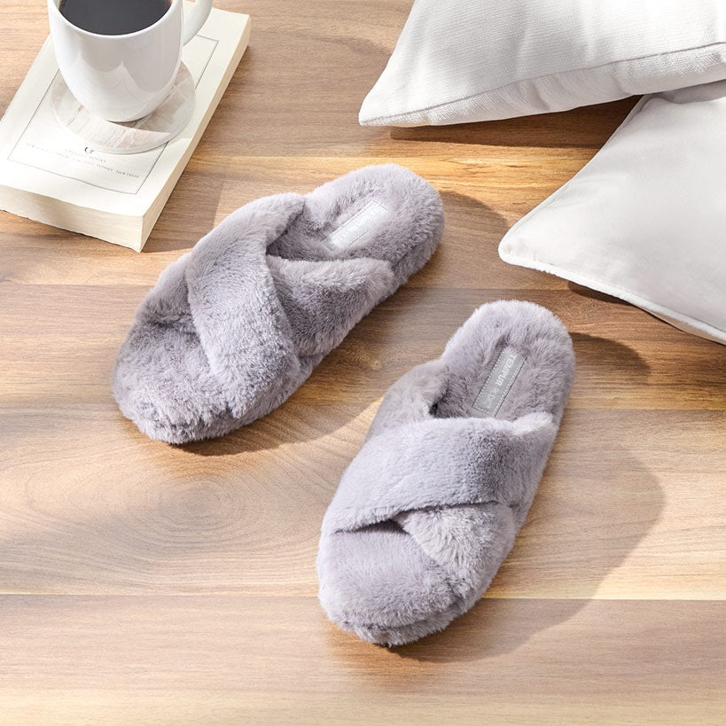 Women's Tempur-Pedic® Sloann Faux Fur Slippers#select-color_gray