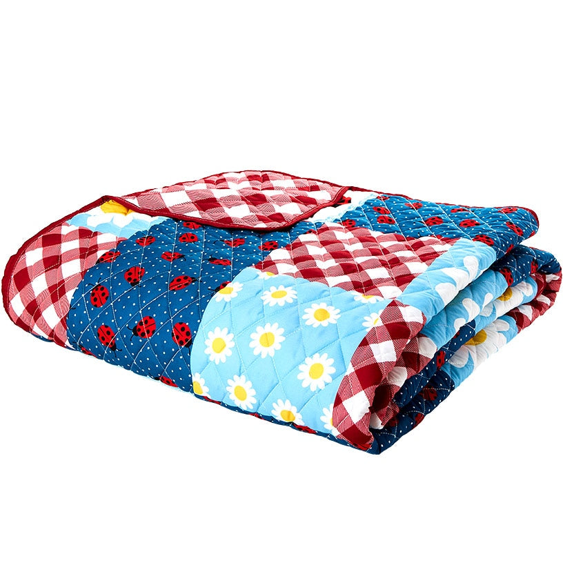 Ladybug Reversible Full/Queen or King Quilt or Accent Pillow