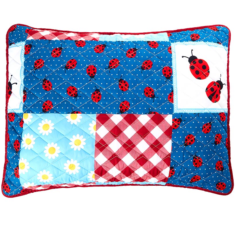 Ladybug Reversible Full/Queen or King Quilt or Accent Pillow