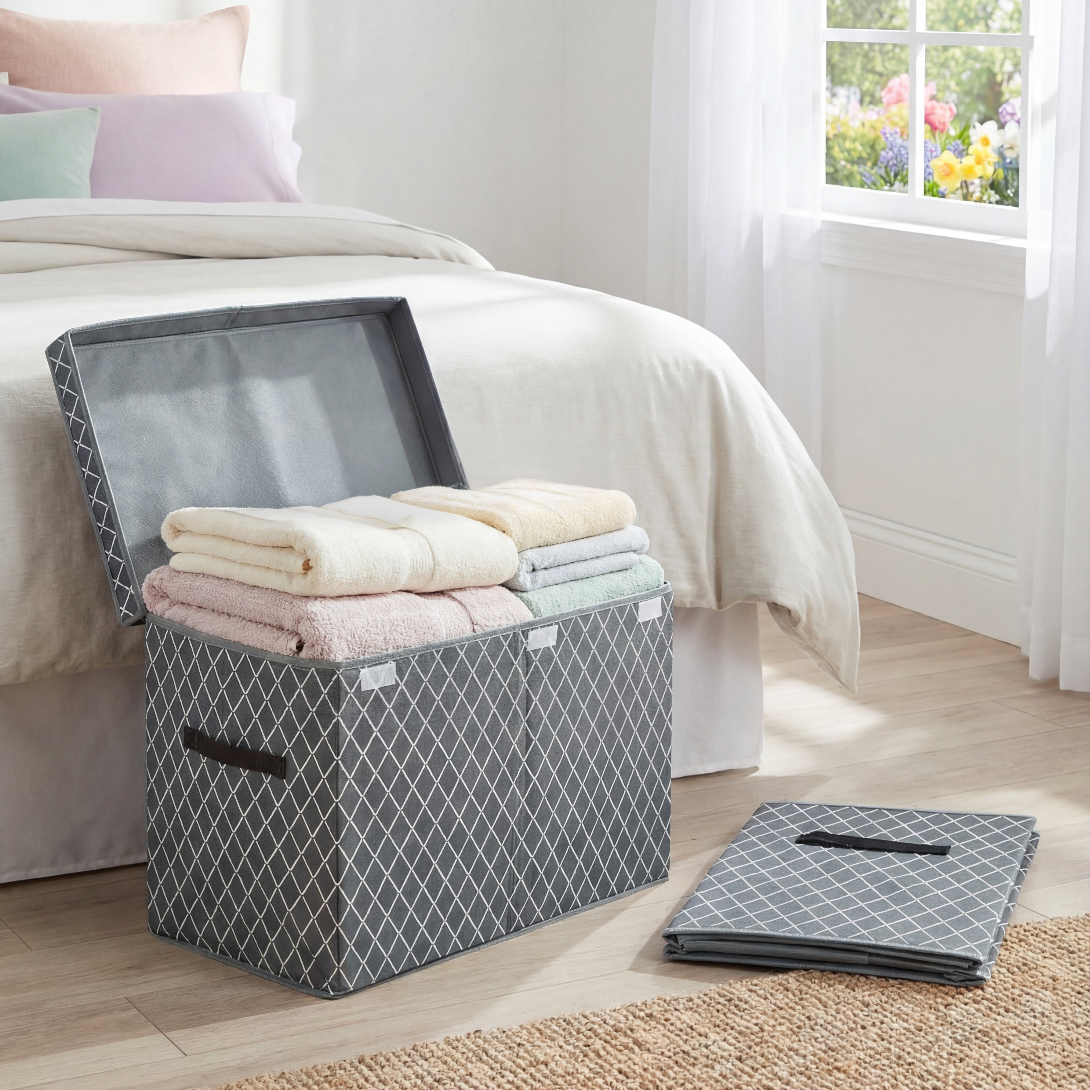 Large Collapsible Fabric Storage Bin