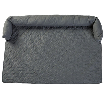 Quilted Pet Bed with Headrest
