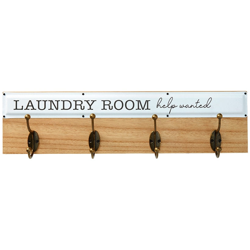 Humorous Laundry Room Wall Décor - Laundry Hooks, Schedule, or Sign