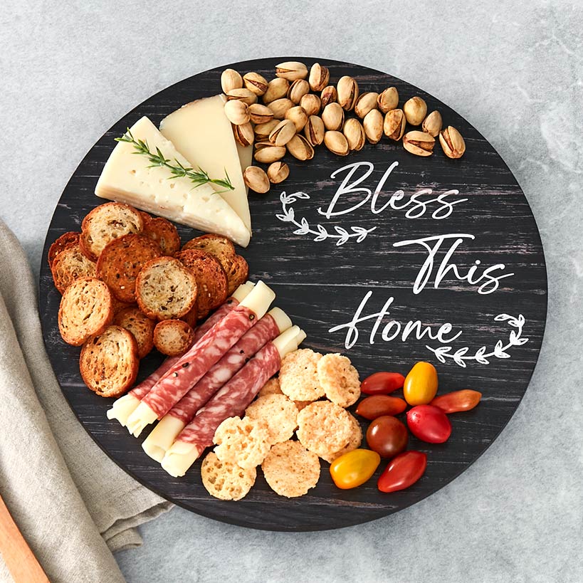 Wood Sentiment Printed 12" Kitchen Countertop Lazy Susan#select-item_bless-this-home