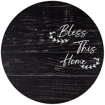 Wood Sentiment Printed 12" Kitchen Countertop Lazy Susan
