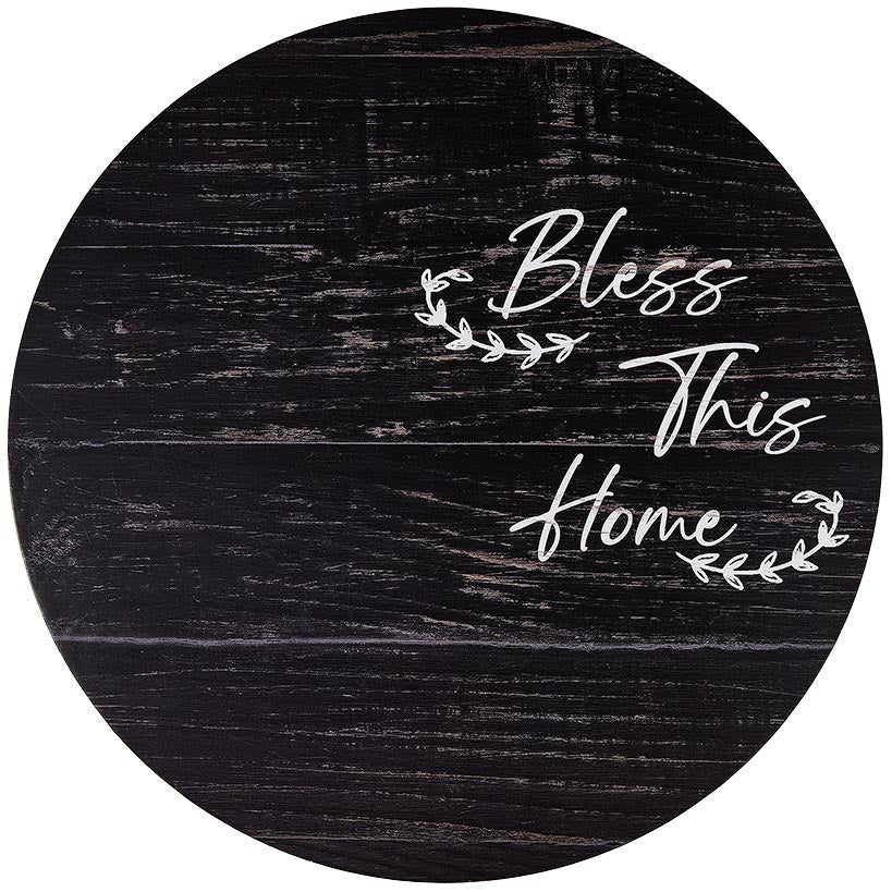 Wood Sentiment Printed 12" Kitchen Countertop Lazy Susan
