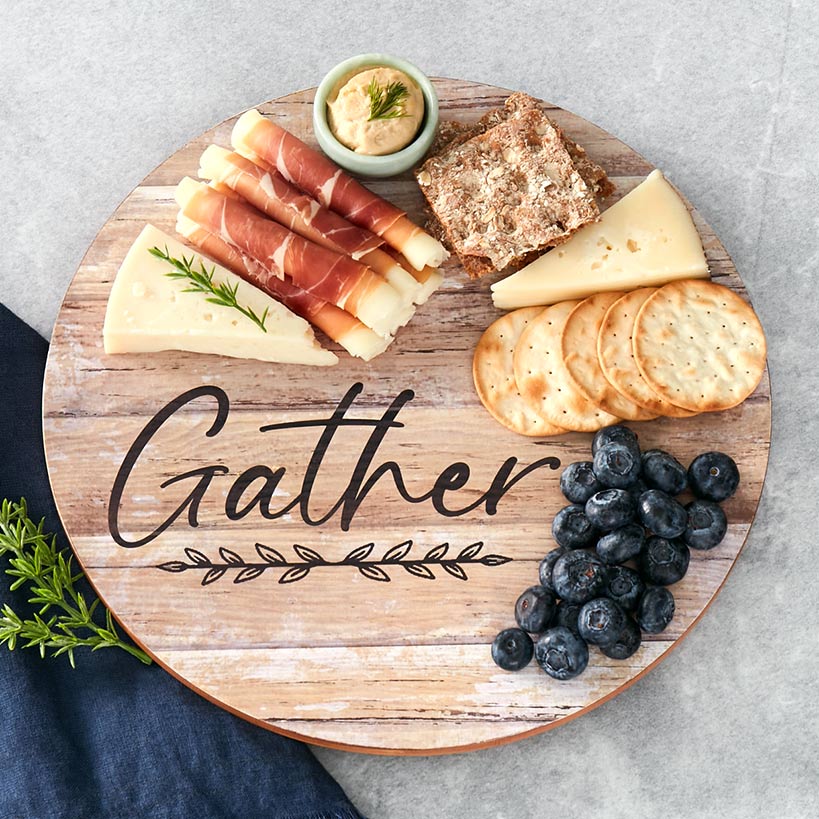 Wood Sentiment Printed 12" Kitchen Countertop Lazy Susan#select-item_gather