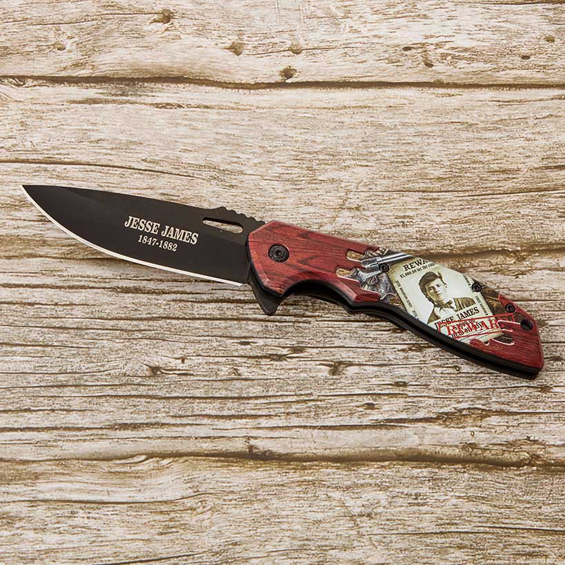 Folding Knife - Legends Of The West, Spring-Assisted, Drop Point Blade