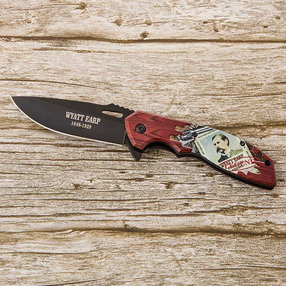 Folding Knife - Legends Of The West, Spring-Assisted, Drop Point Blade