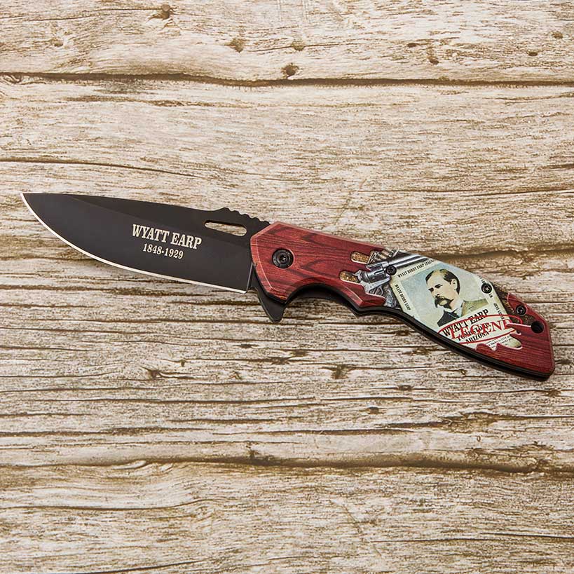 Folding Knife - Legends Of The West, Spring-Assisted, Drop Point Blade