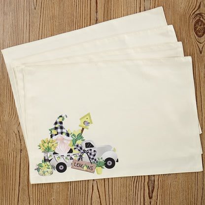 Lemon Gnome Set of 4 Placemats