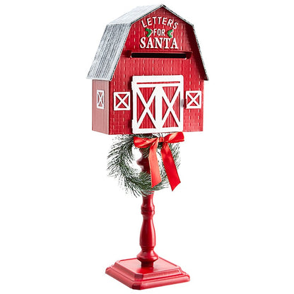 Letters for Santa Red Barn Mailbox