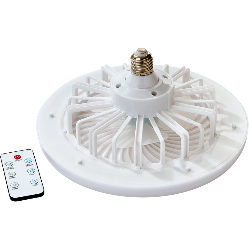Light Socket Ceiling Fan With LED Light And Remote For Indoor Use