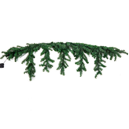 Lighted Cascading Mantel Sprays