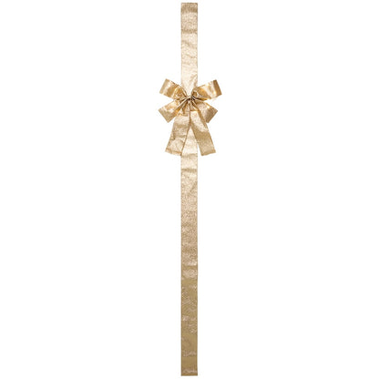 Lighted Christmas Door Bow with Remote