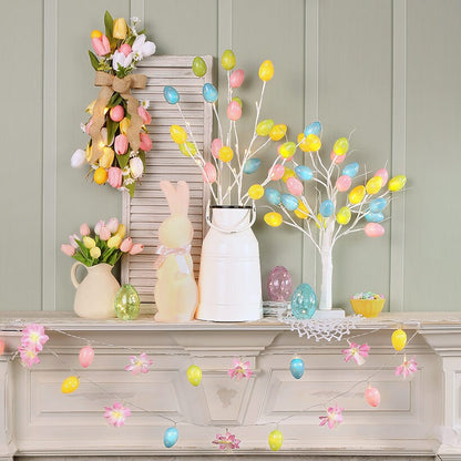 Pastel Easter Egg Lighted Branches - Set of 2 - Battery Operated