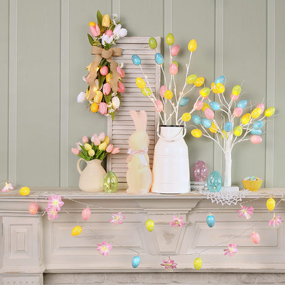Pastel Easter Egg Lighted Table Tree - Battery Operated