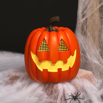 Halloween Jack-O'-Lantern Or Skull Tabletop Decor Animated LED Eyes