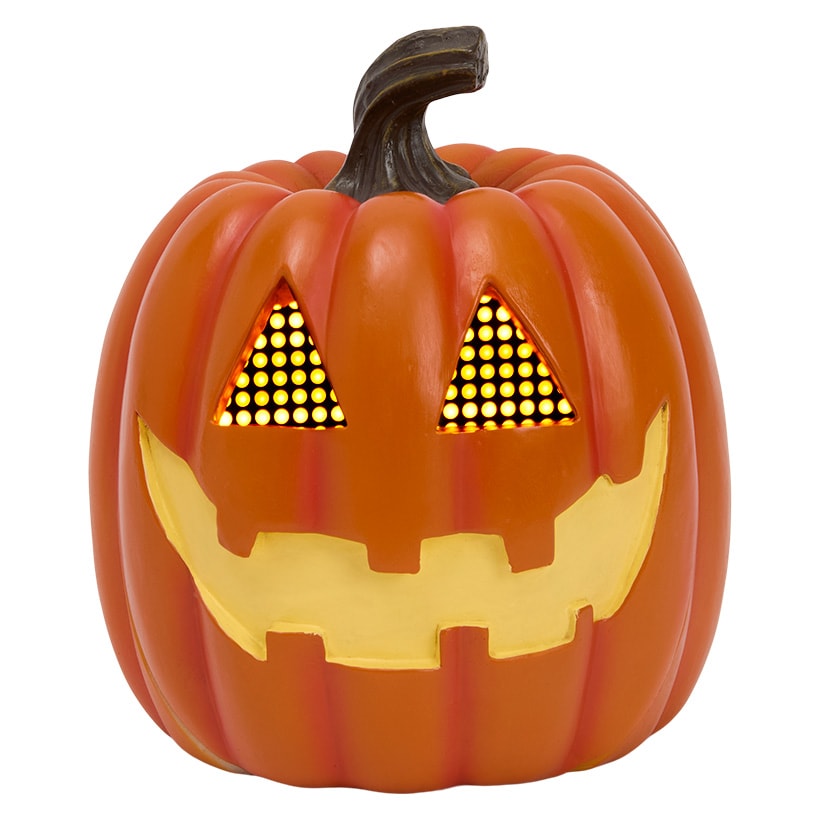 Halloween Jack-O'-Lantern Or Skull Tabletop Decor Animated LED Eyes