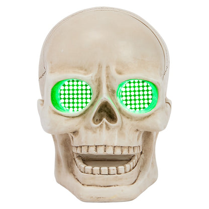 Halloween Jack-O'-Lantern Or Skull Tabletop Decor Animated LED Eyes