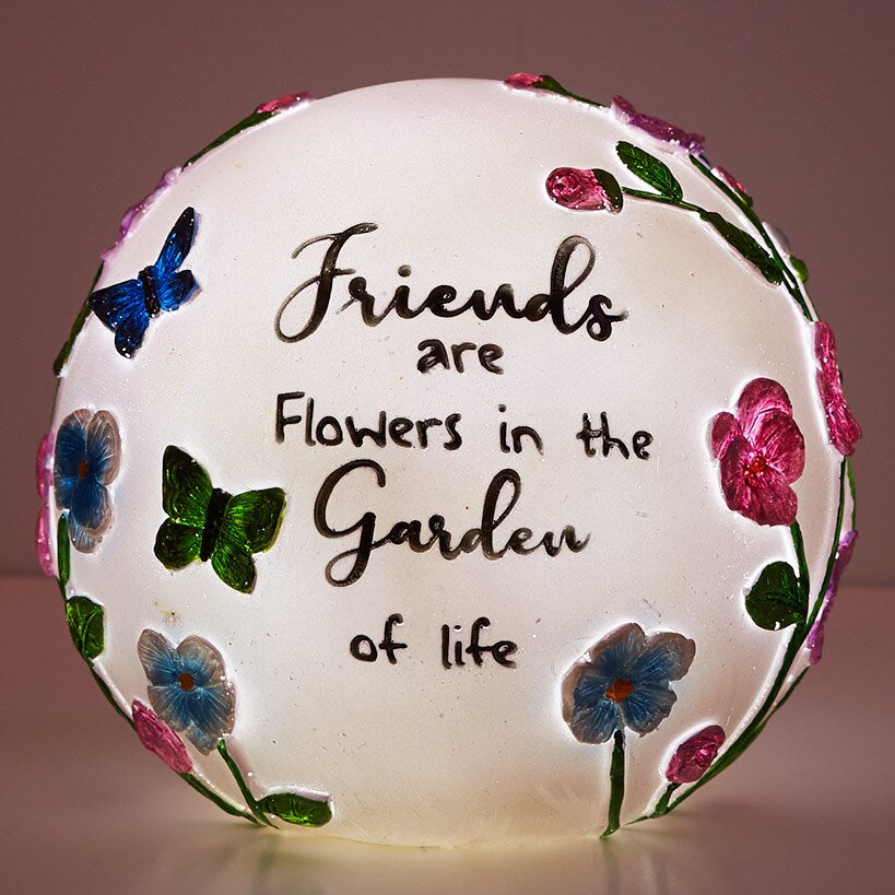Lighted Ball Décor With Sentiment - Dream Big, Friends, or Sunshine#select-globe_friends