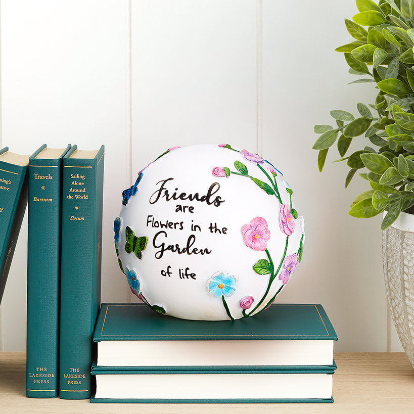 Lighted Ball Décor With Sentiment - Dream Big, Friends, or Sunshine#select-globe_friends