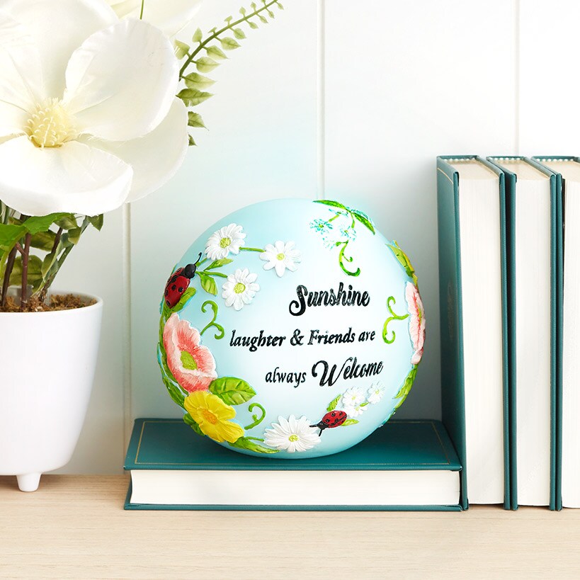 Lighted Ball Décor With Sentiment - Dream Big, Friends, or Sunshine