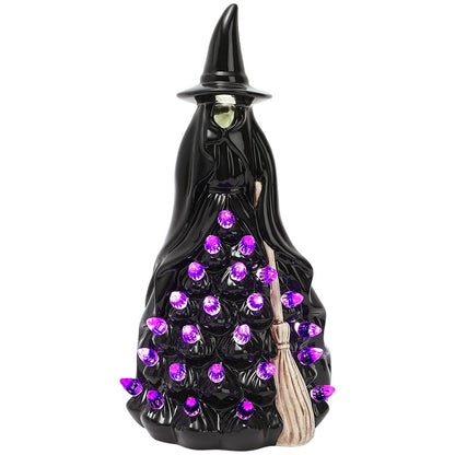 Halloween Witch Or Spirit LED Lighted Ceramic Tabletop Decor
