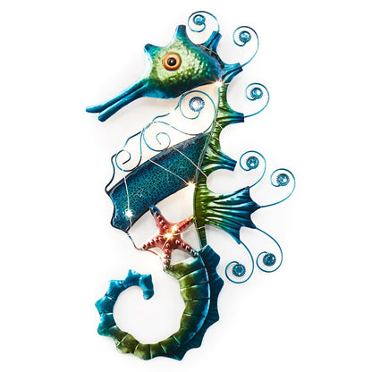 Lighted Metal Sealife Wall Hanging