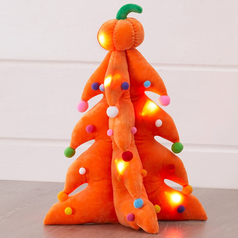 Lighted Plush Halloween Harvest Retro Tree#select-tree_orange-tree