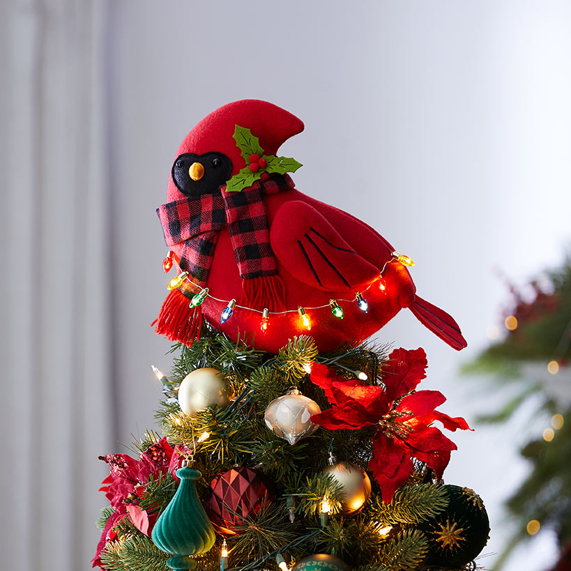 Lighted Christmas Tree Topper Angel or Cardinal#select-topper_cardinal