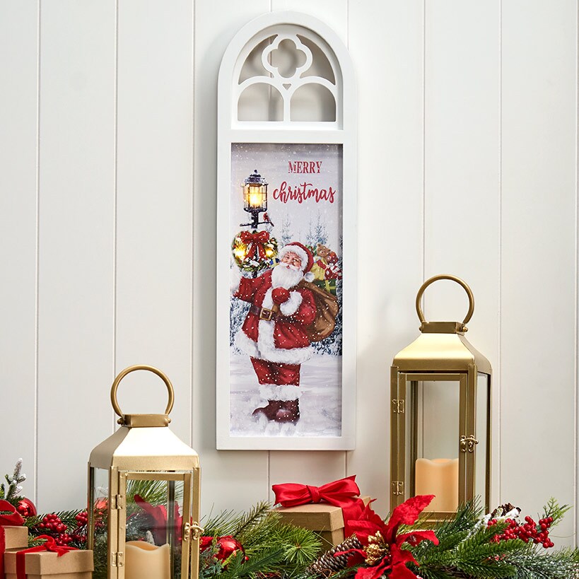 Battery-Operated Holiday Lighted Wall Art#select-design_santa