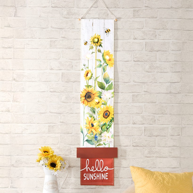 LED Lighted Welcome Banner - Flower or Patriotic 46" Length#select-banner_sunflower