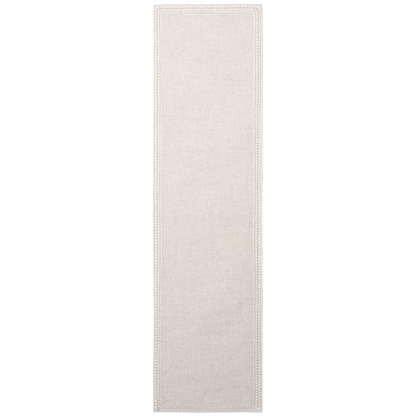 Linen Hemstitch Border Runner 14" x 54"