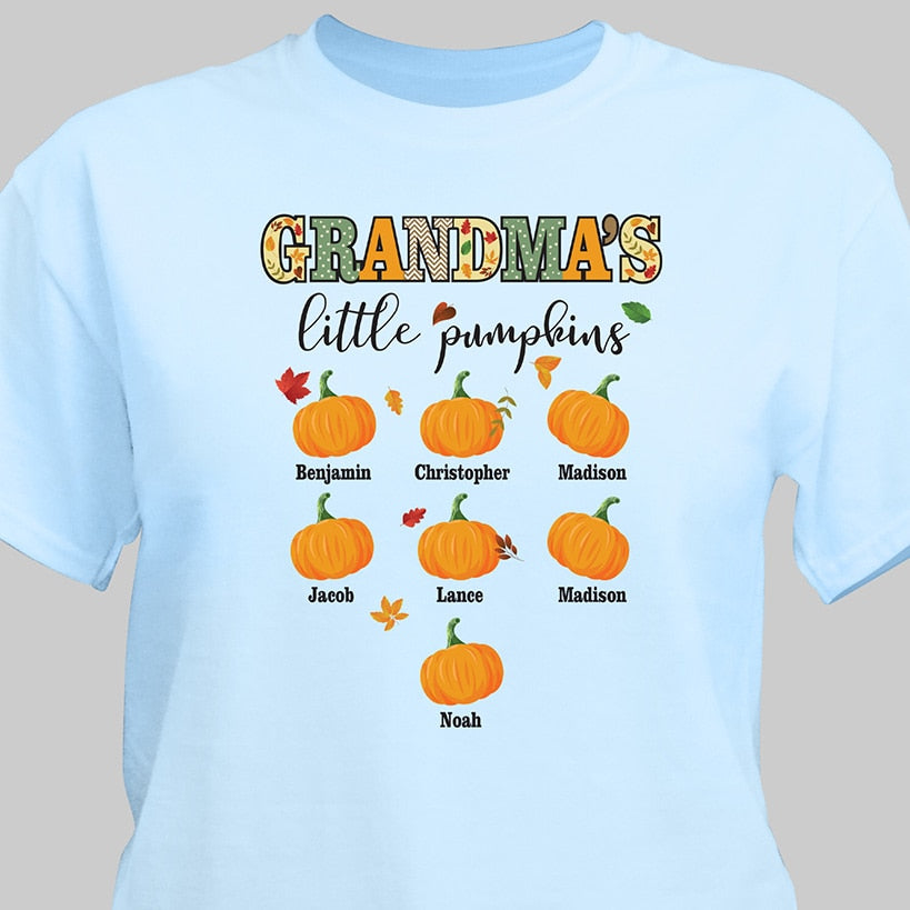 Personalzied Harvest Little Pumpkins T-Shirt