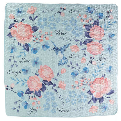 Floral and Hummingbird Sham