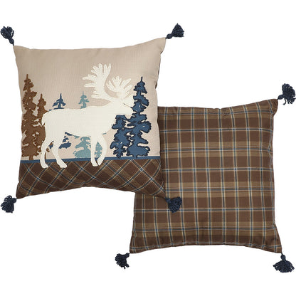 Lodge Embroidered Decorative Pillow