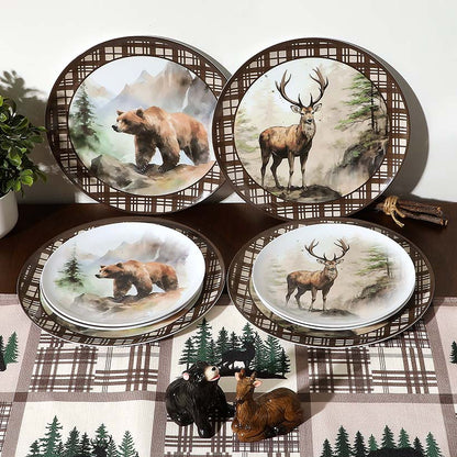 Enchanting Lodge Luxe Wilderness Salad Plates - Set of 4